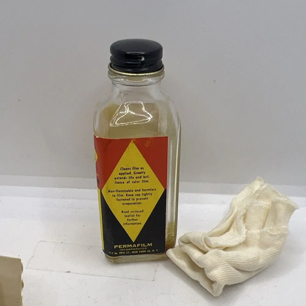 Perma Film Permafilm Preserver‎ Empty Bottle, Cloth, Box